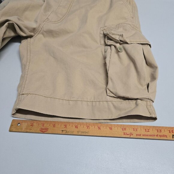 Polo Ralph Lauren Cargo Shorts Men 38 Beige Heavy Cotton Outdoor Skater‎ Pockets - Picture 14 of 15